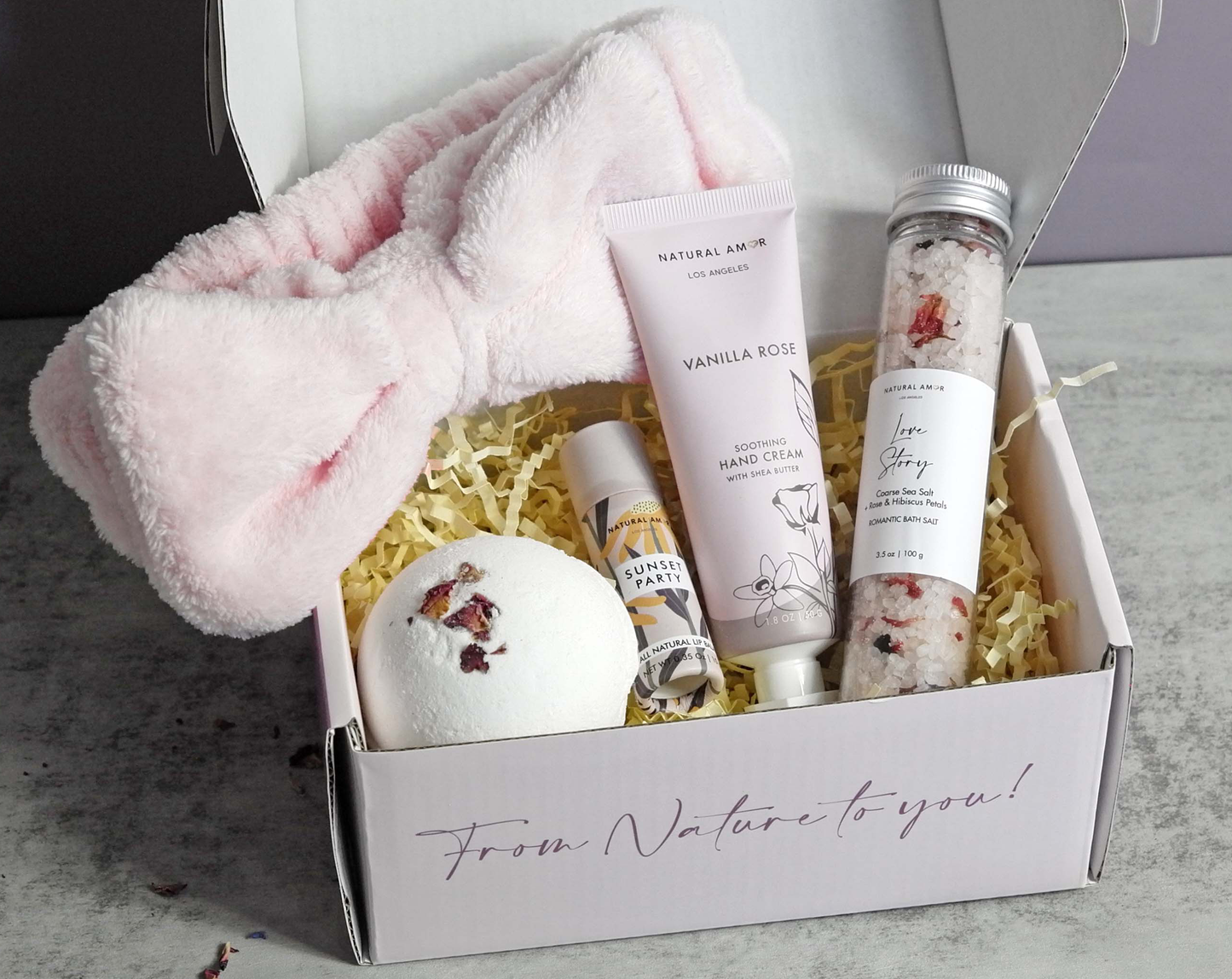 Natural Amor LLC - Spa Bath Body Gift Set| Natural Skincare Gift Sets: Thank you