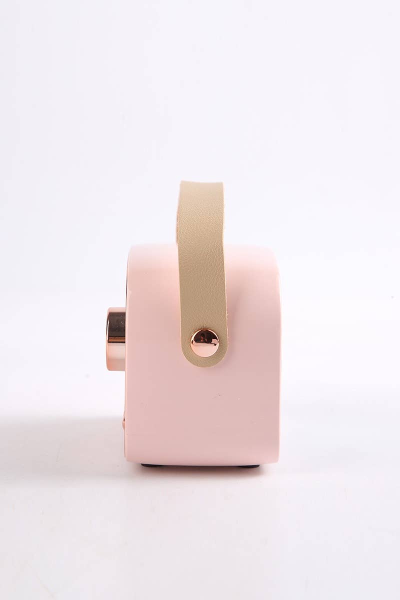 ',,,,._ SI-26744 Mini Retro Fm Radio & Bluetooth Multifunction Speak: PINK-171820 / OS