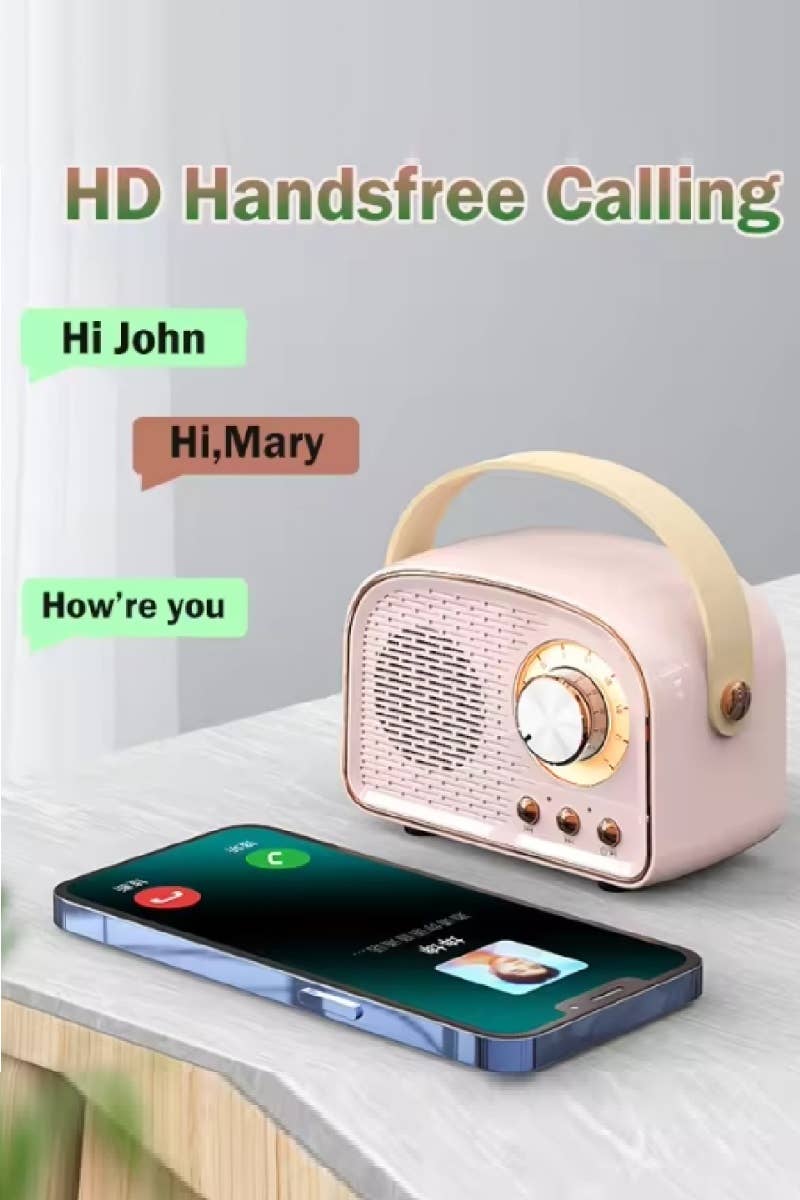 ',,,,._ SI-26744 Mini Retro Fm Radio & Bluetooth Multifunction Speak: MINT-171819 / OS