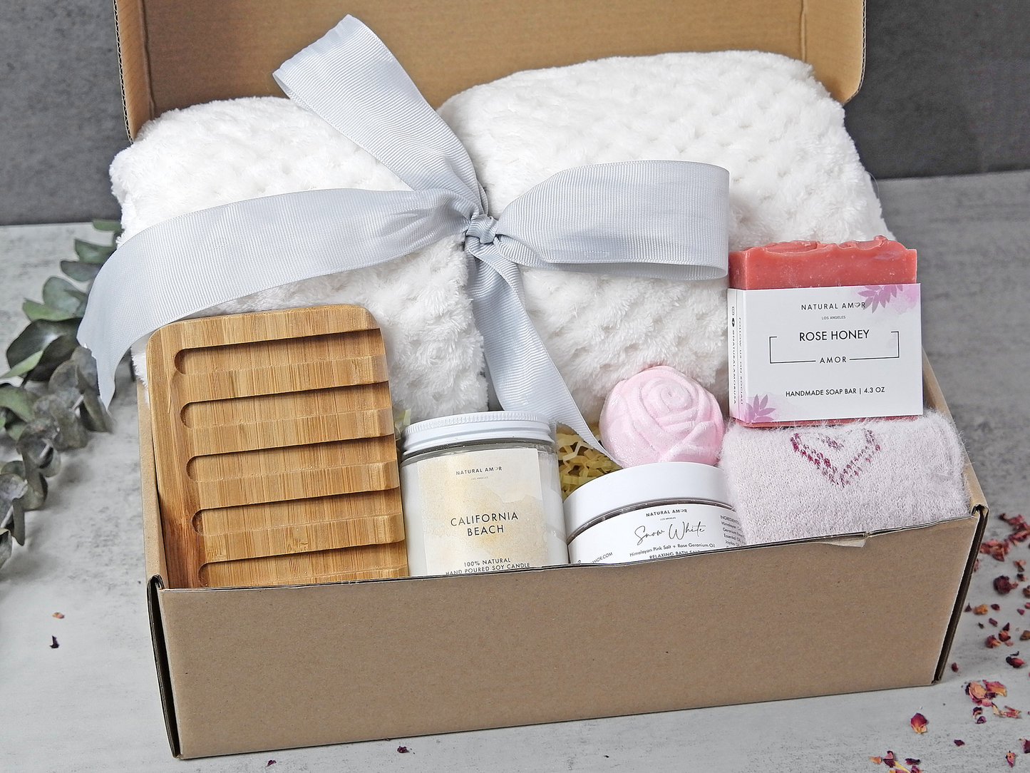 Natural Amor LLC - Spa Bath Body Gift Set| Natural Skincare Gift Sets: Thank you