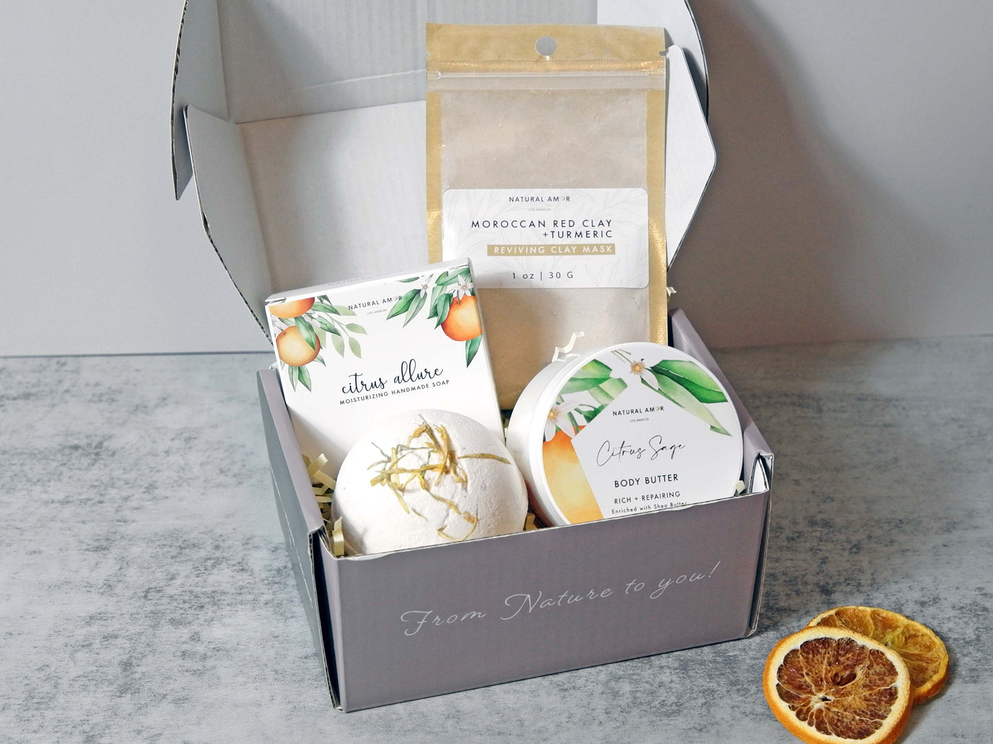 Natural Amor LLC - Spa Bath Body Gift Set| Natural Skincare Gift Sets: Thank you