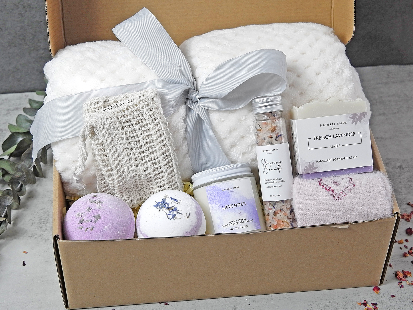 Natural Amor LLC - Spa Bath Body Gift Set| Natural Skincare Gift Sets: Thank you