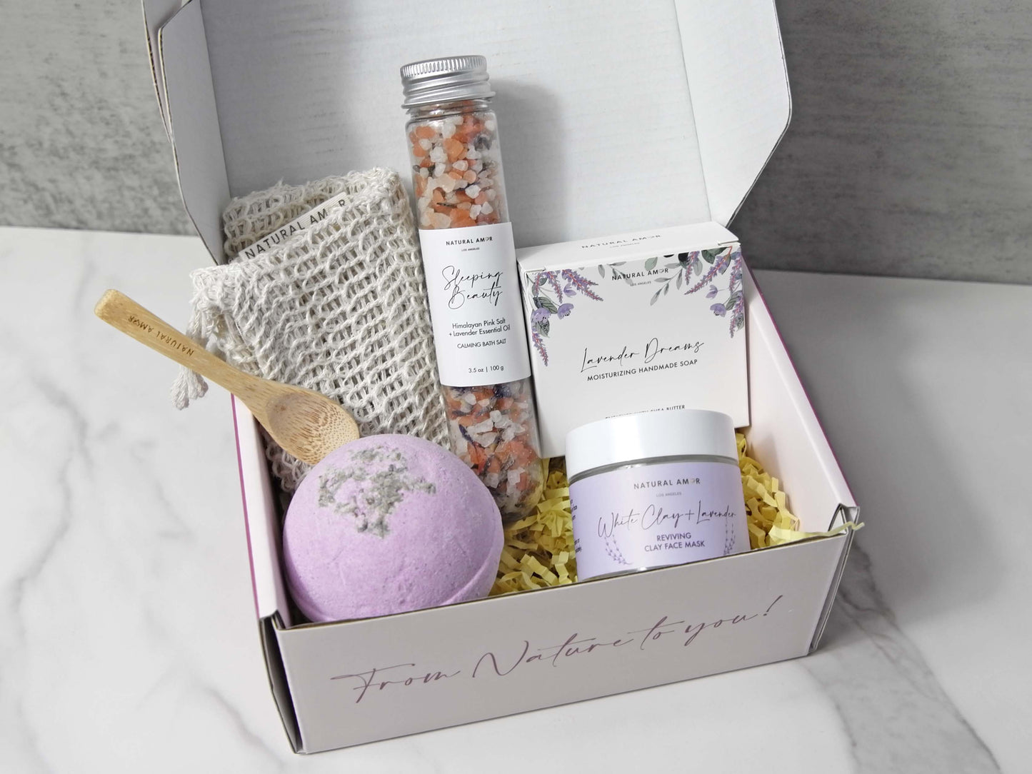 Natural Amor LLC - Spa Bath Body Gift Set| Natural Skincare Gift Sets: Relaxation