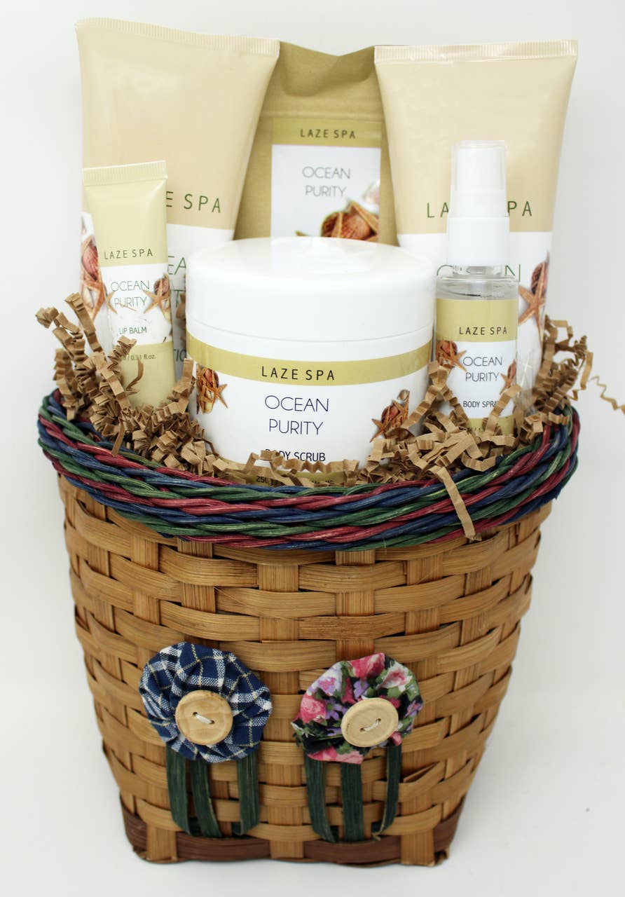 Northwoods Food and Gift Enterprises - Spa Gift Set in a basket: Tropical Mint