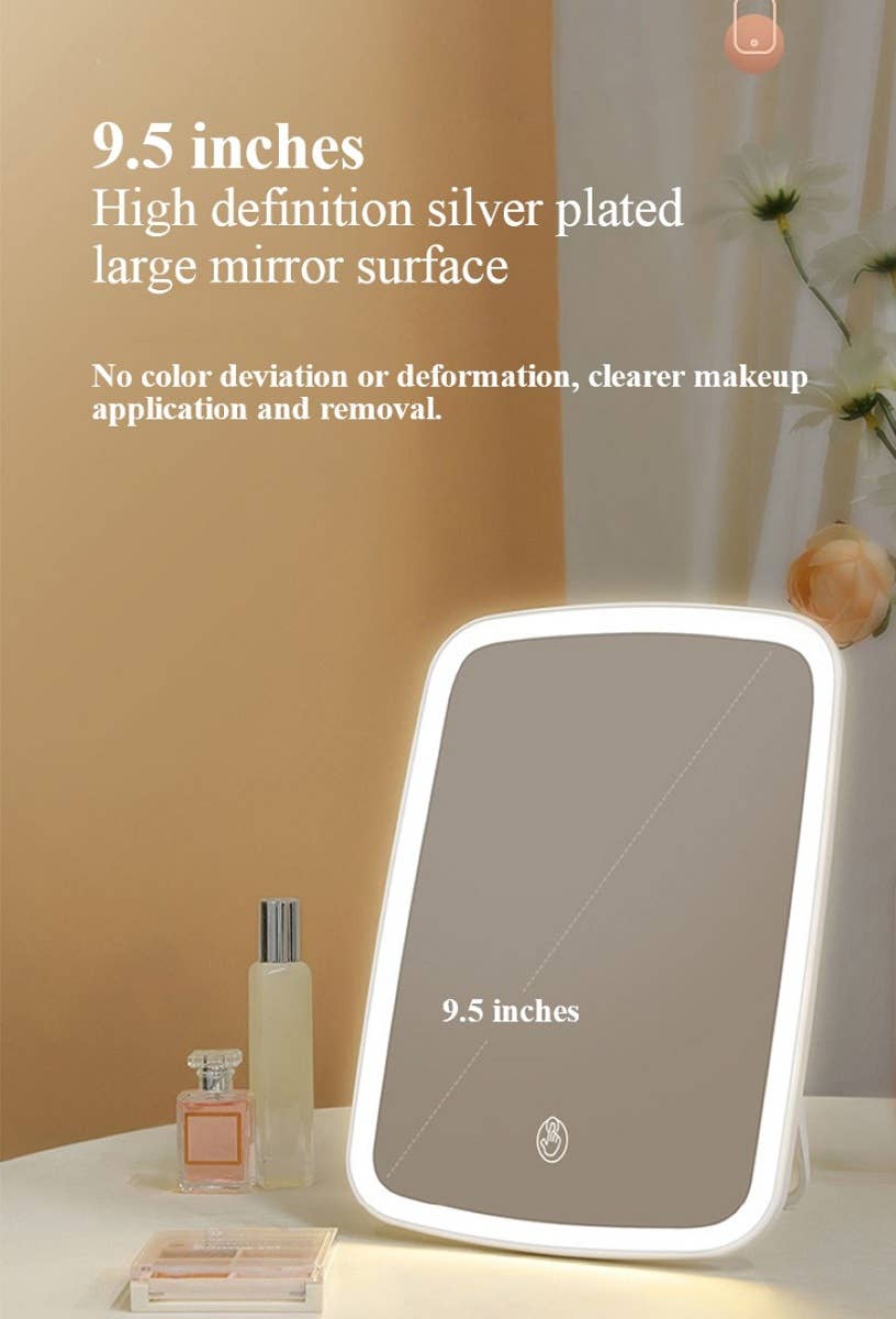 .....SC162476 USB Rechargeable LED Vanity Mirror: WHITE-162476 / OS