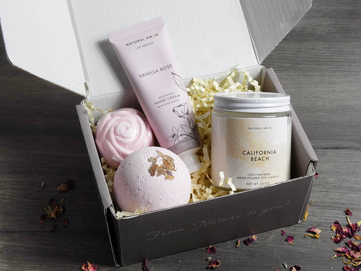 Natural Amor LLC - Spa Bath Body Gift Set| Natural Skincare Gift Sets: Relaxation
