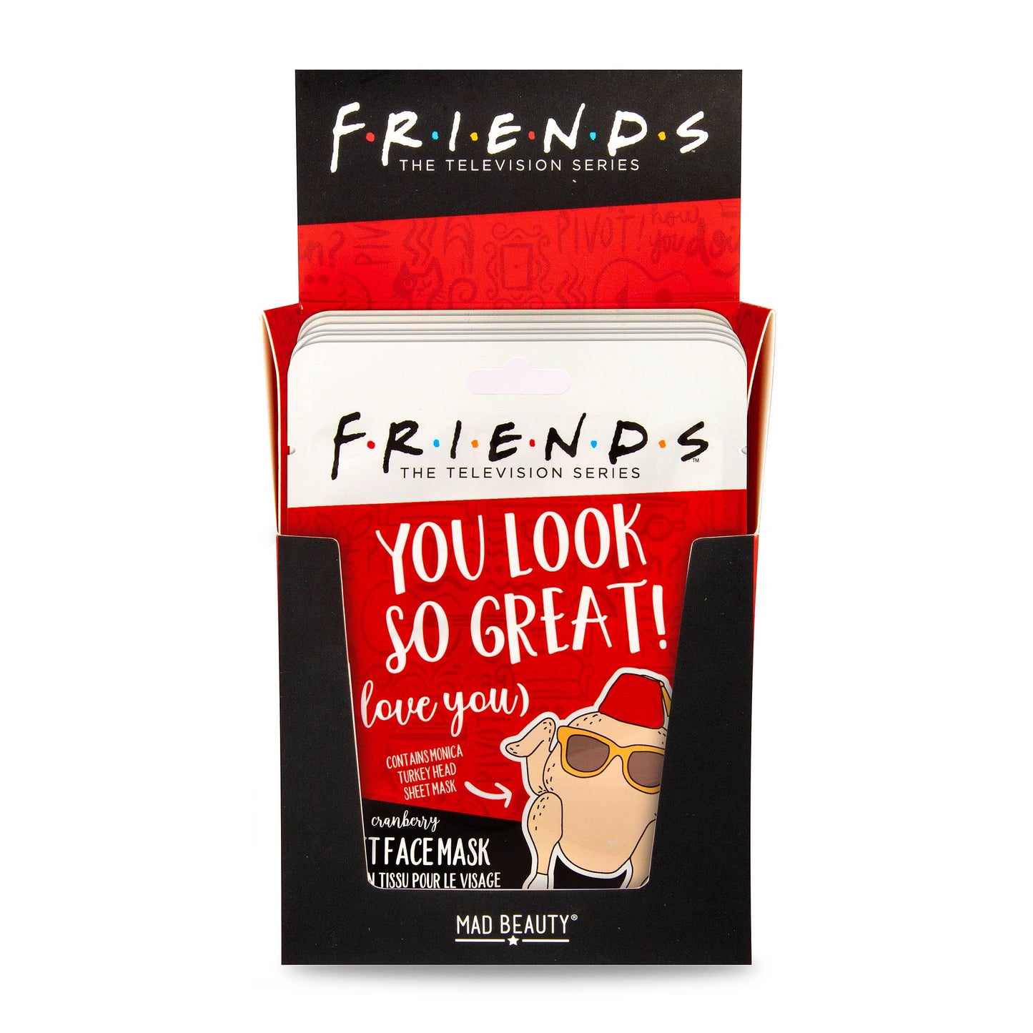 Mad Beauty USA LLC - Mad Beauty Warner Friends Turkey Face Mask -12pc