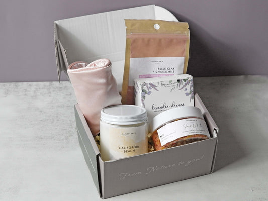 Natural Amor LLC - Spa Bath Body Gift Set| Natural Skincare Gift Sets: Relaxation