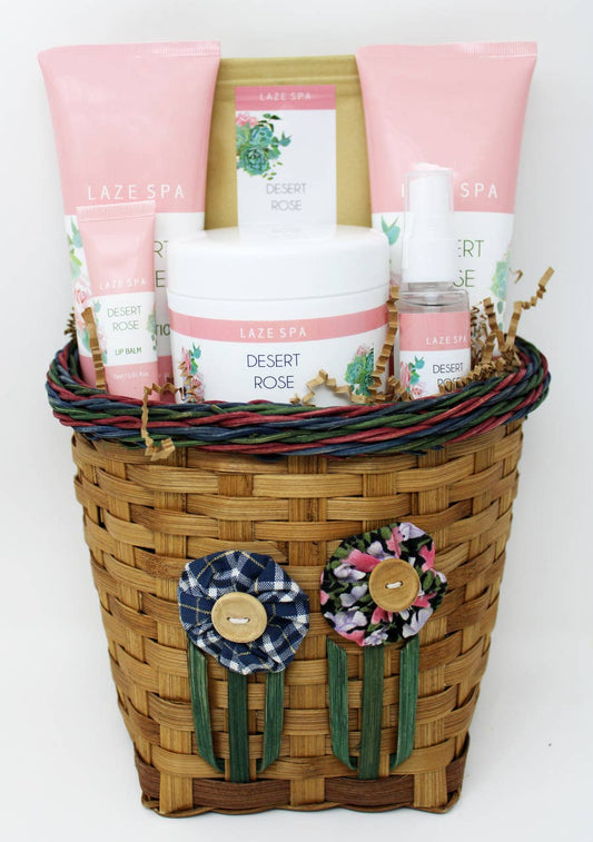 Northwoods Food and Gift Enterprises - Spa Gift Set in a basket: Desert Rose