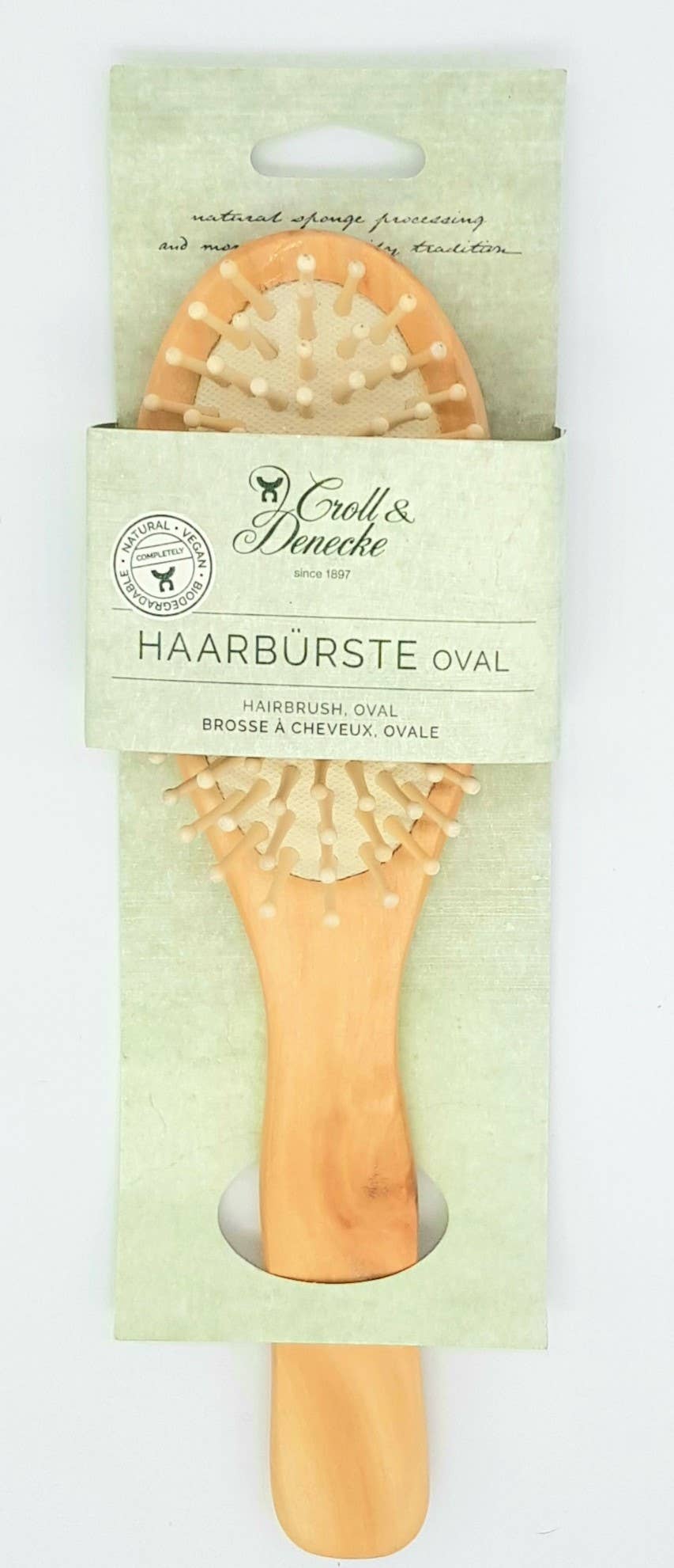 Vegan Hairbrush Natural with Wood Eco Wellness Sustainable