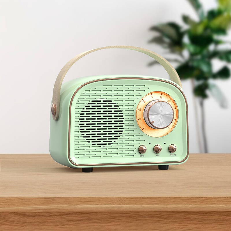 ',,,,._ SI-26744 Mini Retro Fm Radio & Bluetooth Multifunction Speak: MINT-171819 / OS