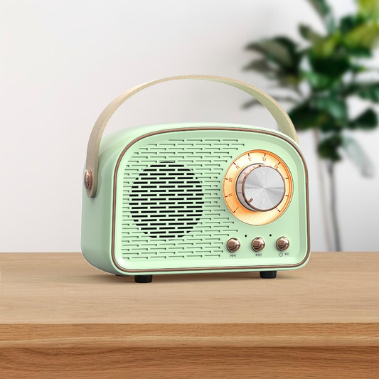 ',,,,._ SI-26744 Mini Retro Fm Radio & Bluetooth Multifunction Speak: MINT-171819 / OS